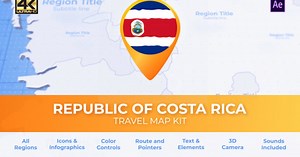 Costa Rica Map - Republic of Costa Rica Travel Map