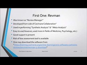 Free and Open Softwares for Meta-Analysis-RevMan