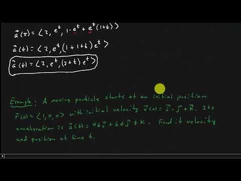 Calculus - Motion In Space: Velocity And Acceleration