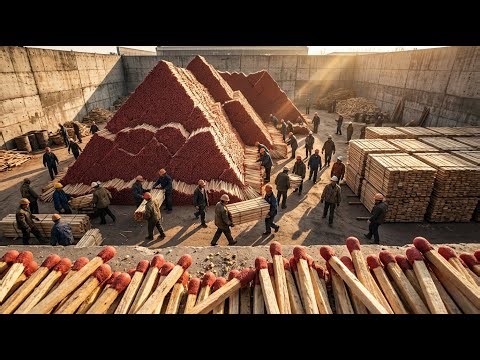 How Billions of Matches Are Made: Inside a Massive Matchstick Factory