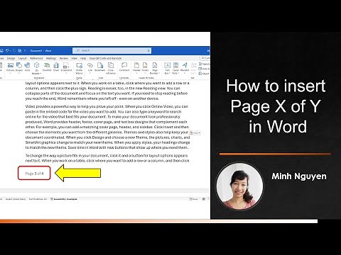 How to insert Page X of Y (Current Page/Total Pages) in Word