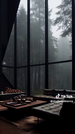 Moody Cabin in Rainy PNW Forest | Relaxing Thunderstorm Sounds