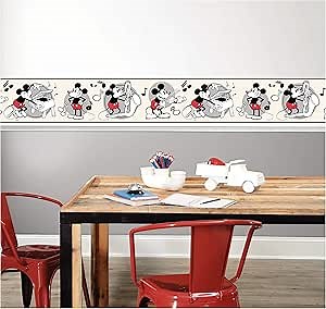 Disney Vintage Mickey Mouse Red Peel & Stick Border by RoomMates, RMK4523BD