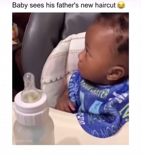 Baby Crying After Dad's Haircut | Disappointment Reaction