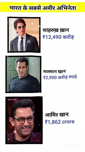 India's Richest actors #actor #salmankhan #shahrukh_khan #amirkhan #shorts #trending #viral #yt