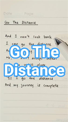 Go The Distance - Hercules #lyrics