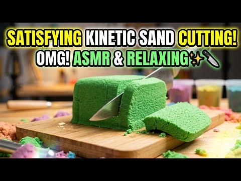 🔴 Satisfying Kinetic Sand Cutting✂️ ASMR | Relaxing Sounds No talking