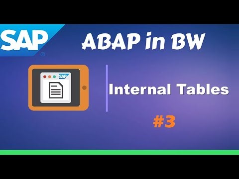 SAP ABAP in BW Training: Internal Table Part #3