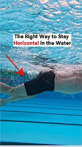 Many people try to stick their bum in the air to be higher, but this causes their hips to bend, which drops their legs. When you watch Olympic level freestyle, what do you notice? Are the swimming short and rounded with poor posture, or long and tall with good posture? We have our lungs situated at the top of our chest, and this is where our buoyancy comes from. So this is our magic tool that we can use to help us stay horizontal in the water. But not if we don’t have the right posture. #triathl
