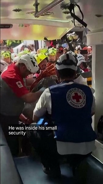 Venezuelan security guard pulled alive from basement 8 days after twin quakes