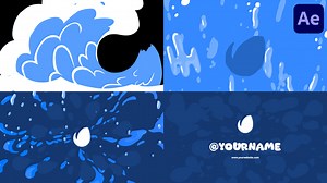 Water Wave Logo for After Effects