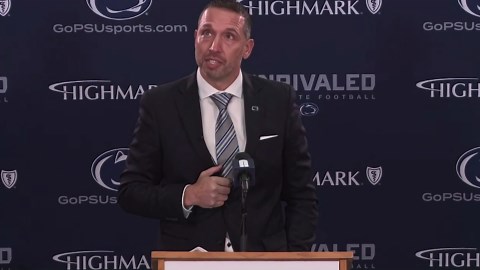 New Penn State football coach Matt Campbell speaks at introductory press conference