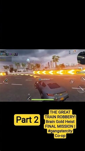 THE GREAT TRAIN ROBBERY!Brain Gold Heist Part 2 #gangstercity #gangstermiragecity #shorts #jailer2