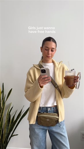 GENTLE WUFF on Instagram: "The feminine urge to carry everything in one hand - except you don’t have to with the Ready-Go Crossbody and Leash 🧋🤳🏼 • • • Hands free bag, girls just wanna, crossbody bag, hot girl walk, bag"