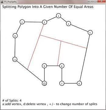 Dividing Polygons Into A Given Number of Equal Areas