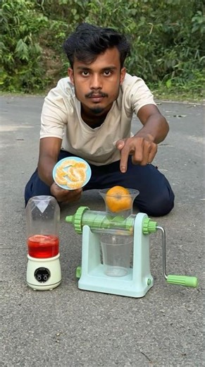 Portable Hand Juicer Machine vs USB Rechargeable Juicer Machine & orange 🍊 juice