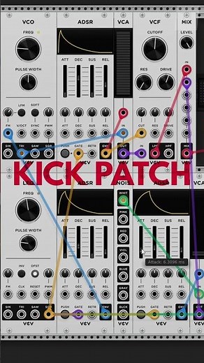 A simple Kick Patch in VCV Rack #vcvrack #modularsynth #sounddesign