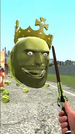 LIN GANG MELON ALIEN FEMALE KING ROTTEN HEAD BOSS VS 2D ITALIAN MEMES MAGIC WAND EXPERIMENT in Gmod