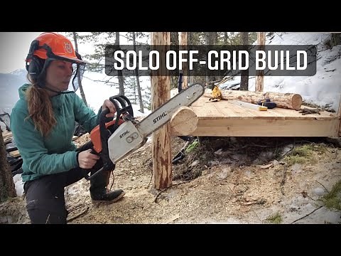 Perseverance pays off. Building in winter. ( DIY shed near a cliff Ep.2)
