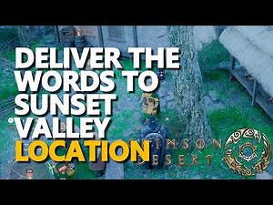 Deliver the words to Sunset Valley Crimson Desert