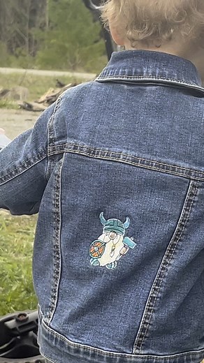 The perfect embroidery design for the littlest Viking 🛡️🧵 #embroiderymachine #embroiderylegacy #machineembroidery #embroiderypattern | Embroidery Legacy