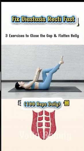 Fix Diastasis Recti Fast: 3 Exercises to Close the Gap & Flatten Belly #motivation