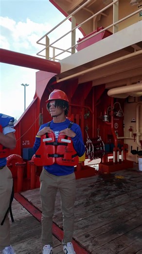 Recently, the Marine Operations students from South Lafourche, Central Lafourche, and Thibodaux High School toured two of our vessels while docked at C-Port. The students had the unique opportunity to tour the platform supply vessel SHIP ISLAND and the anchor handling towing supply vessel DINO CHOUEST. Accompanied by their teachers Floyd Jennings and Abigail Johnson, along with training center instructor Johnathan Robertson and several other vessel crew members, the students got their first look
