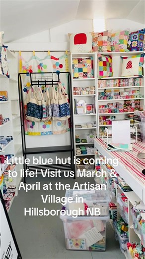 A week to go! We will be at the little blue hut for March & April as we get the new location ready for May. #sewfundy #victorystitches #sewing #quilting #patchwork
