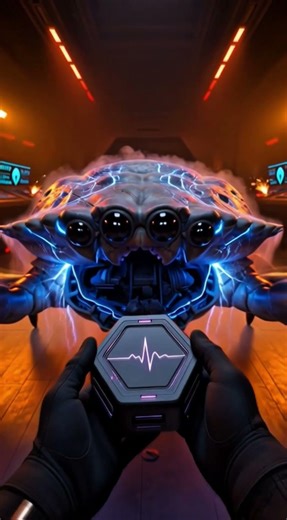 Alien Space Crab Reactivated… 👾🦀 #SpaceCrab #AlienUnit #SciFi #Cinematic #AIVideo #shorts