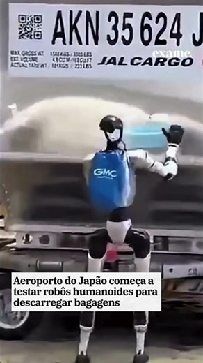 Aeroporto do Japão começa a testar robôs humanoides para descarregar bagagens
