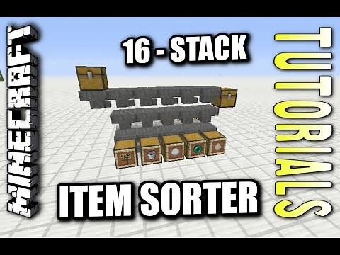 Minecraft Bedrock - ITEM SORTER 🗃️ ( 16 stack )[ Tutorial ] MCPE / Xbox / Switch / Windows 10