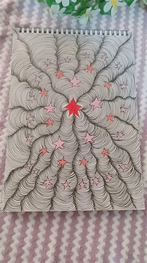 ❤️🔥Easy doodle art for beginners 🌈 #shorts #doodle #zentangle #drawing