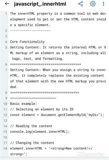 JavaScript: .innerhtml explained