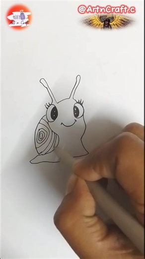 Easy Snail Drawing Tutorial | #shorts #viral #trending