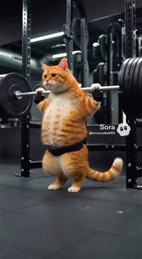 Getting ready for the new year be like..#cat #gym #workout #newyeargoals #aihumor