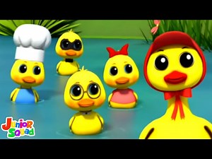 Five Little Ducks, Learn To Count Numbers and Kids Rhymes - Videos For Kids