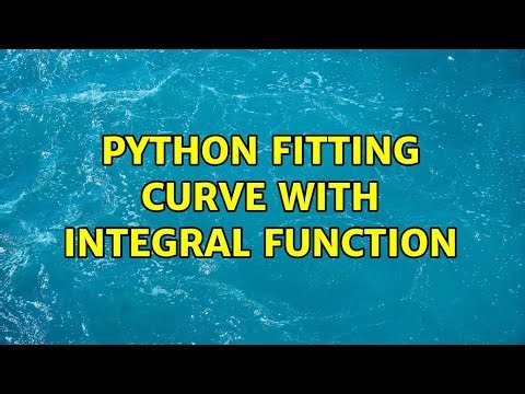 python fitting curve with integral function