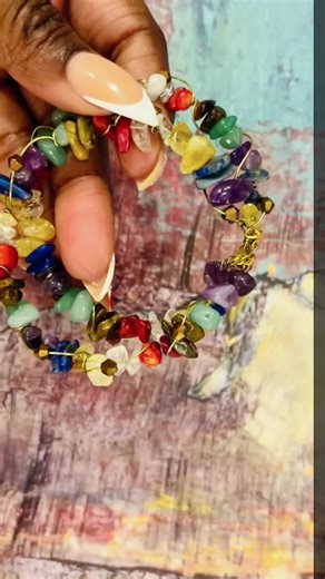 ✨Align your energy with this stunning handmade chakra balancing bracelet! 💎 Featuring an array of vibrant gemstones, each carefully chosen to harmonize and balance your chakras. Perfect for a splash of color and positive vibes! 🌈💫 #ChakraHealing #HandmadeJewelry #CrystalVibes