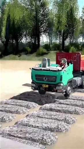 Truck suspension test on brutal speed bump track | MudRunner Gameplay