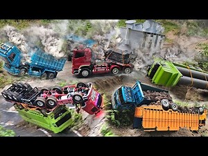 RC Truck Compilation: Hino Truck Drama Overcoming Extreme Climbs
