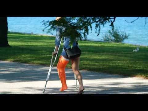 Emily's broken leg beach day!