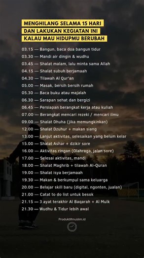 Produktif Muslim | Time Management & Habit on Instagram: "Ingin jadi muslim yang lebih teratur hidupnya? 💬Komen “HABIT” aku kirimkan Template Habit Islami Tracker via DM ✉️ 📌 Pastikan udah follow @produktifmuslim.id agar DM nya bisa masuk ✨ Barakallahu fiikum ✨"