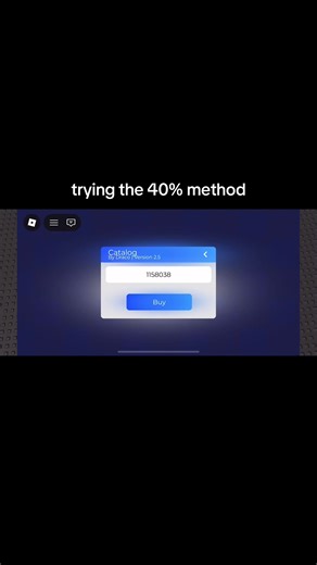 trying the 40% method #method #roblox #fyp #scripts #viral
