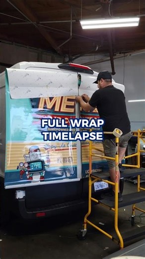 Full Custom Ford Transit Vinyl Wrap Install | Fleet Branding Time‑Lapse