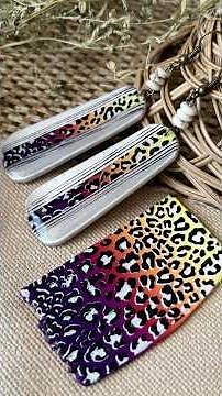 Retro Leopard Print Polymer Clay Earrings - A Cute Double Sided Jewelry Design