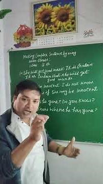 Complex Sentences Using Noun Clauses | English Grammar.