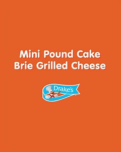 Out of bread? You can still make a grilled cheese. Just trust us...and this Mini Pound Cake brie and fig jam grilled cheese. | Drake's Cakes