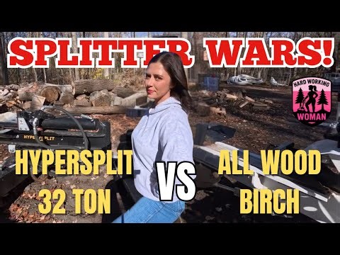 Splitter Wars All Wood Birch vs HyperSplit 32 Ton