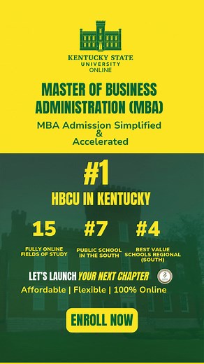 KYSU Online MBA: No unnecessary requirements. Skip the GMAT and recommendation letters, and focus on your future. | Kentucky State University Online