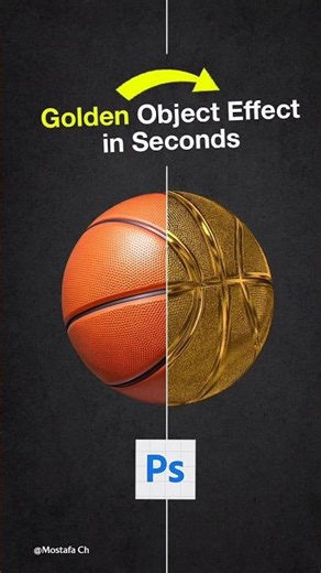 Adobe Photoshop 2025 tips- how to Turn Any Object Into Gold! #mostafadesign